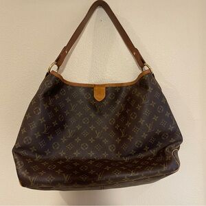 Authentic Louis Vuitton Monogram Canvas Leather Delightful MM Shoulder Bag 2013